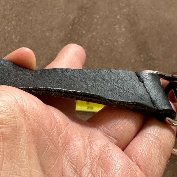 Dolce & Gabbana 00s black genuine leather enamel Logo buckle Bling Belt main image 4